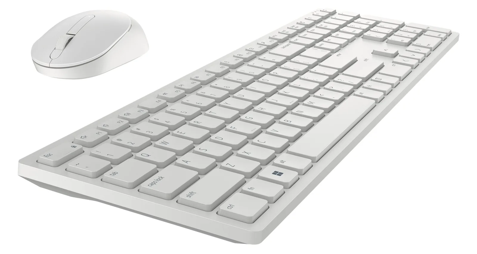 Dell Pro KM5221W - Tastatur-und-Maus-Set - kabellos - TL: Deutsch, QWERTZ - Weiß, Ansicht 2