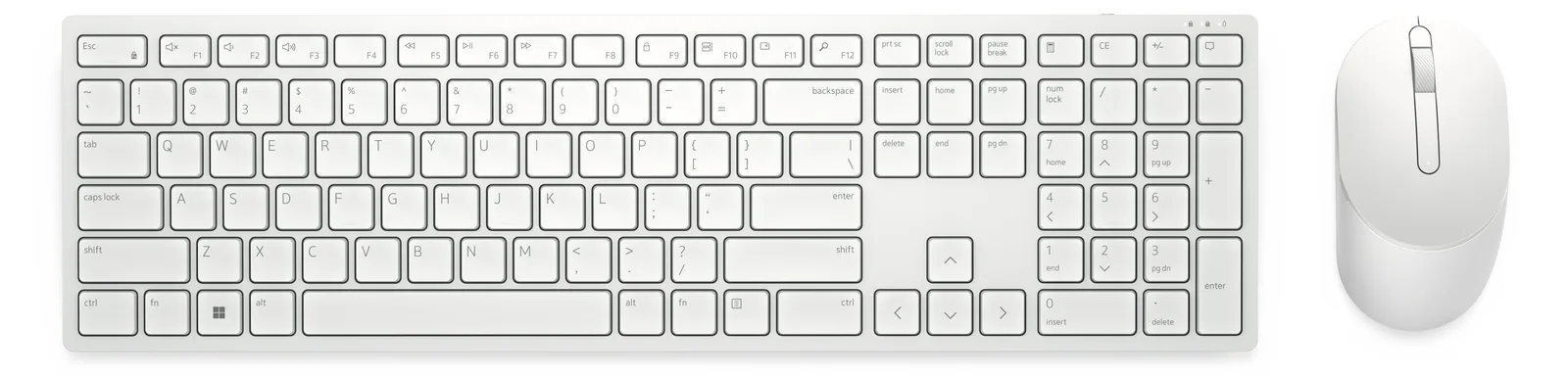 Dell Pro KM5221W - Tastatur-und-Maus-Set - kabellos - TL: US, QWERTY - Weiß, Ansicht 2