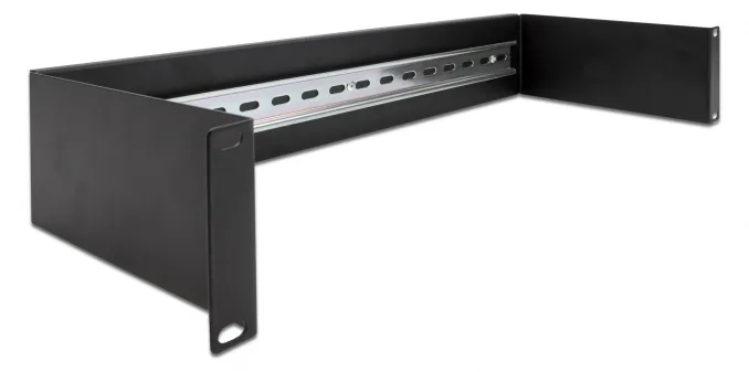 Delock DIN Schienenpanel - Rack montierbar - Schwarz - 1U - 48.3 cm (19), Ansicht 2