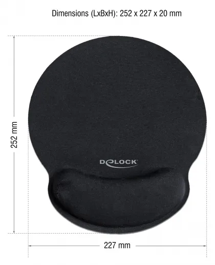 Delock Ergonomic - Mauspad - Schwarz, Ansicht 3