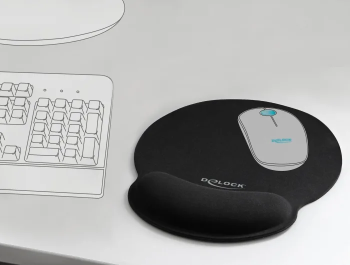 Delock Ergonomic - Mauspad - Schwarz, Ansicht 4