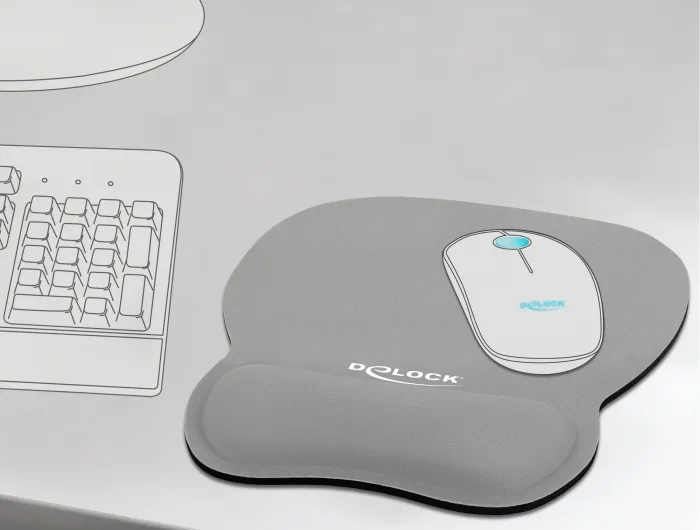 Delock Ergonomic - Mauspad mit Handgelenkpolsterkissen, Ansicht 4