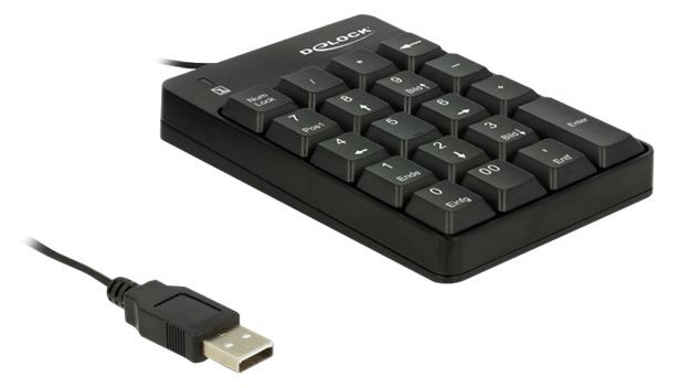 Delock Tastenfeld - USB - Schwarz - retail