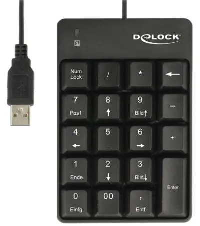 Delock Tastenfeld - USB - Schwarz - retail, Ansicht 4