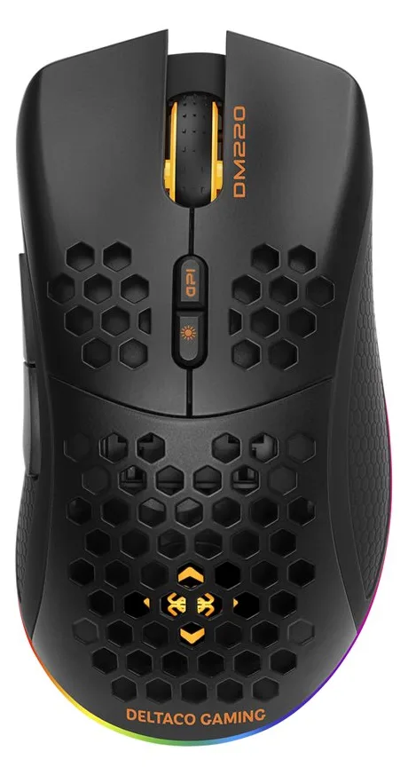 Deltaco GAM-120 - rechts - Optisch - RF Wireless + USB Type-A - 6400 DPI - Schwarz, Ansicht 4