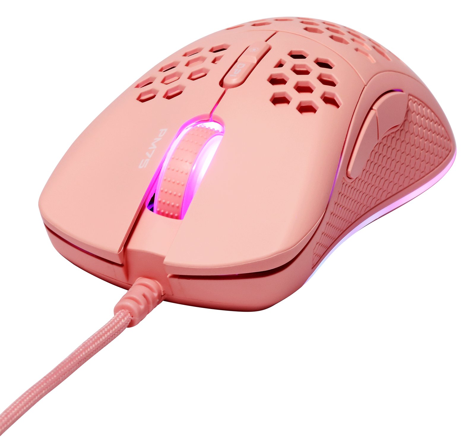 Deltaco Gaming Maus USB RGB pink - Maus - 6.400 dpi