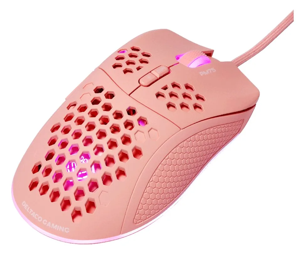 Deltaco Gaming Maus USB RGB pink - Maus - 6.400 dpi, Ansicht 4