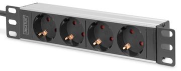 DIGITUS 10 Steckdosenleiste mit Aluminiumprofil, 4-fach Schutzkontaktsteckdose von LumaTech