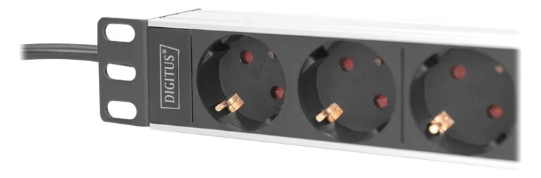 DIGITUS 10 Steckdosenleiste mit Aluminiumprofil, 4-fach Schutzkontaktsteckdose, Ansicht 3
