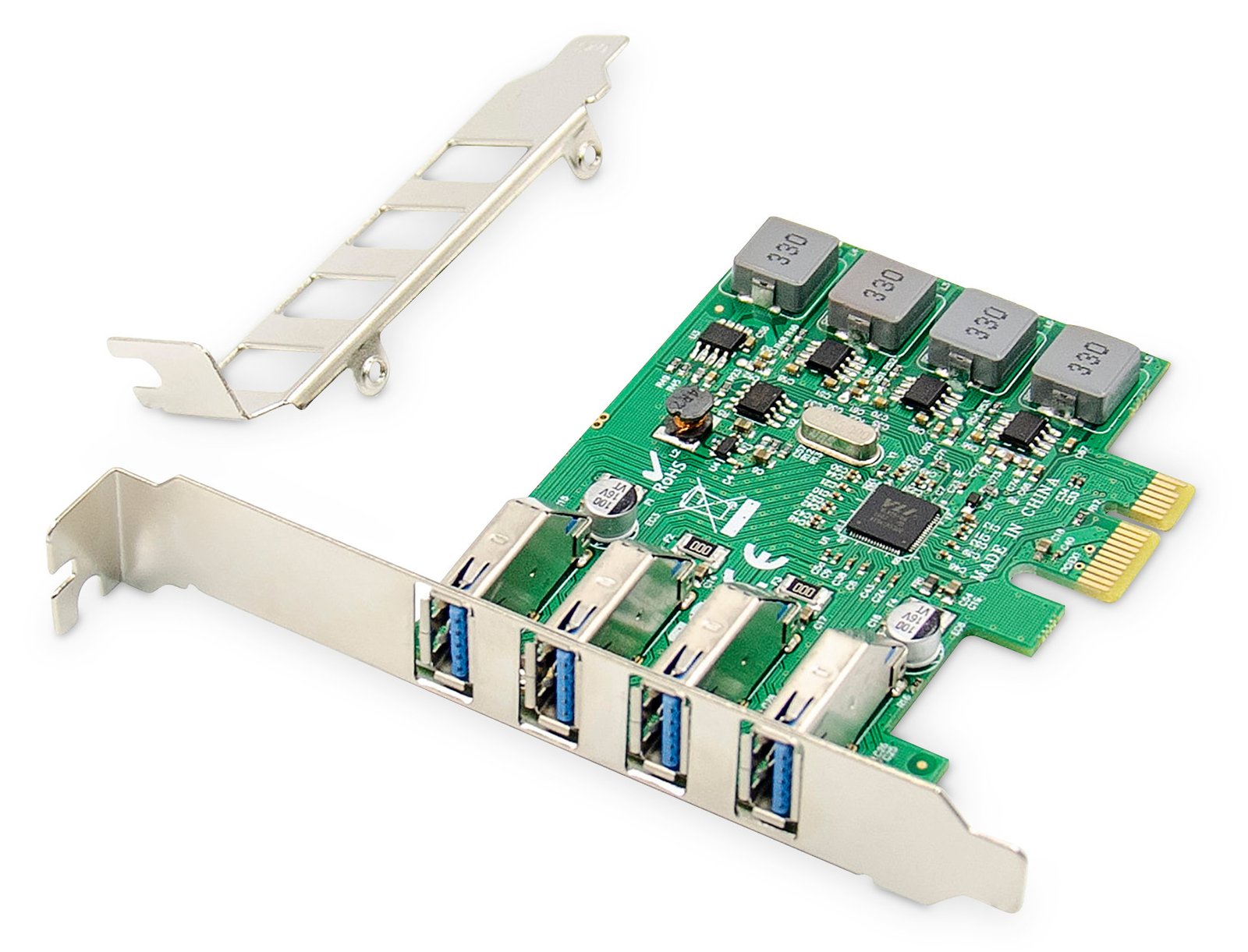 DIGITUS 4-Port USB 3.0 PCI Express Add-On Karte von LumaTech