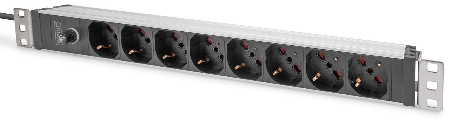 DIGITUS Alu Steckdosenleiste 8-fach 1HE IT 2m von LumaTech