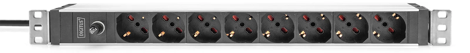 DIGITUS Alu Steckdosenleiste 8-fach 1HE IT 2m, Ansicht 2