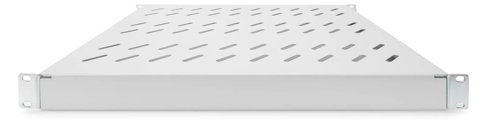 DIGITUS Fachboden mit variablen Befestigungsschienen zum Festeinbau in 483 mm (19)-Schränke - grau, Ansicht 2