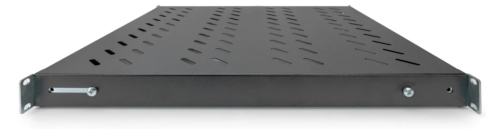 DIGITUS Fachboden mit variablen Befestigungsschienen zum Festeinbau in 483 mm (19)-Schränke - schwarz, Ansicht 2