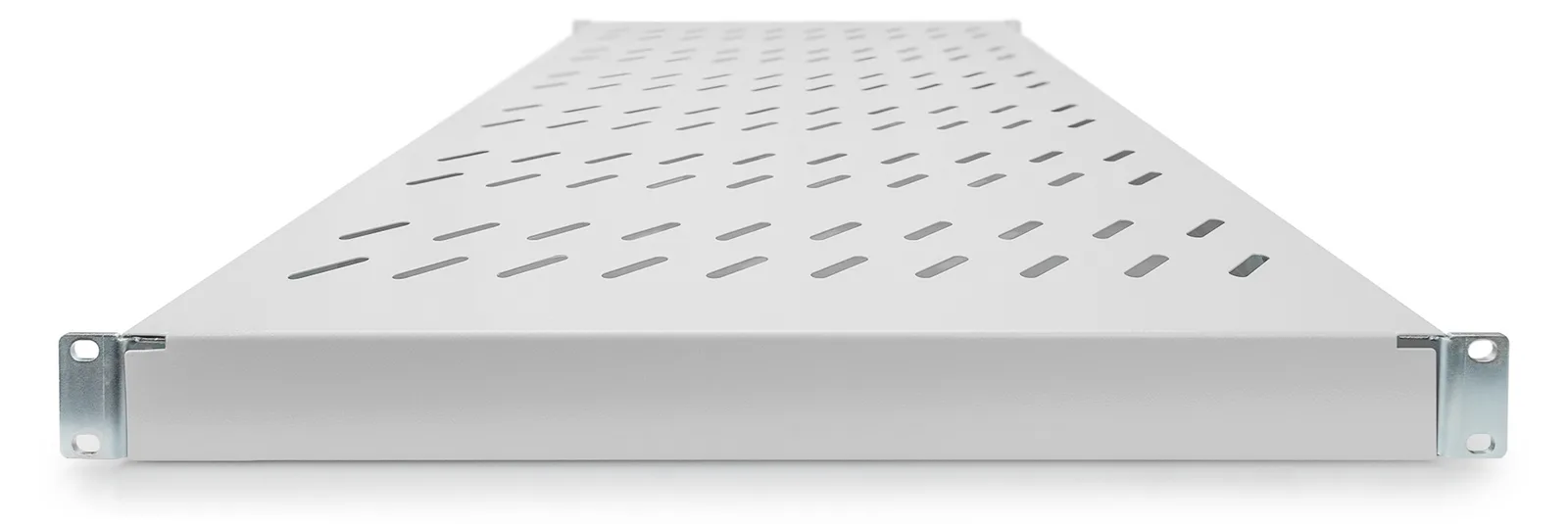 DIGITUS Fachboden mit variablen Befestigungsschienen zum Festeinbau in 483 mm (19)-Schränke - grau, Ansicht 3