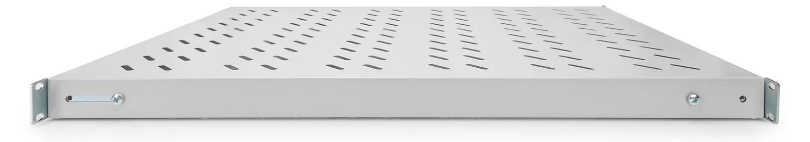DIGITUS Fachboden mit variablen Befestigungsschienen zum Festeinbau in 483 mm (19)-Schränke - grau, Ansicht 4