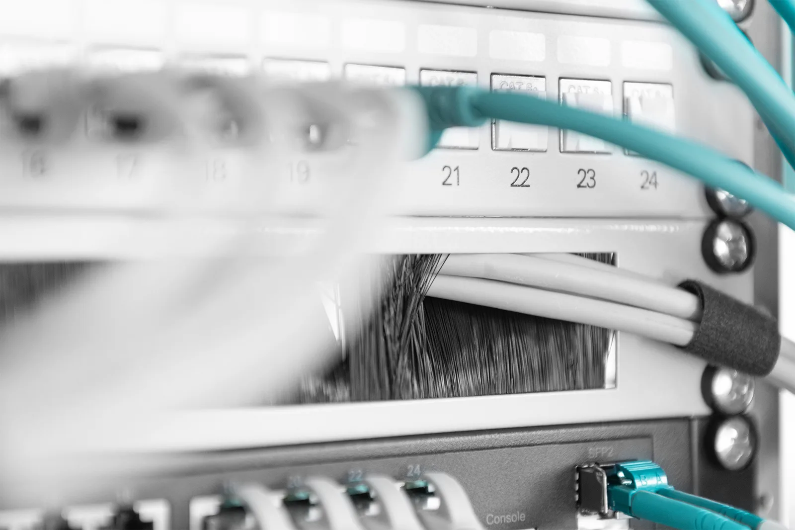 DIGITUS Kabelbürstenleiste für 483 mm (19)-Schränke - grau, Ansicht 3