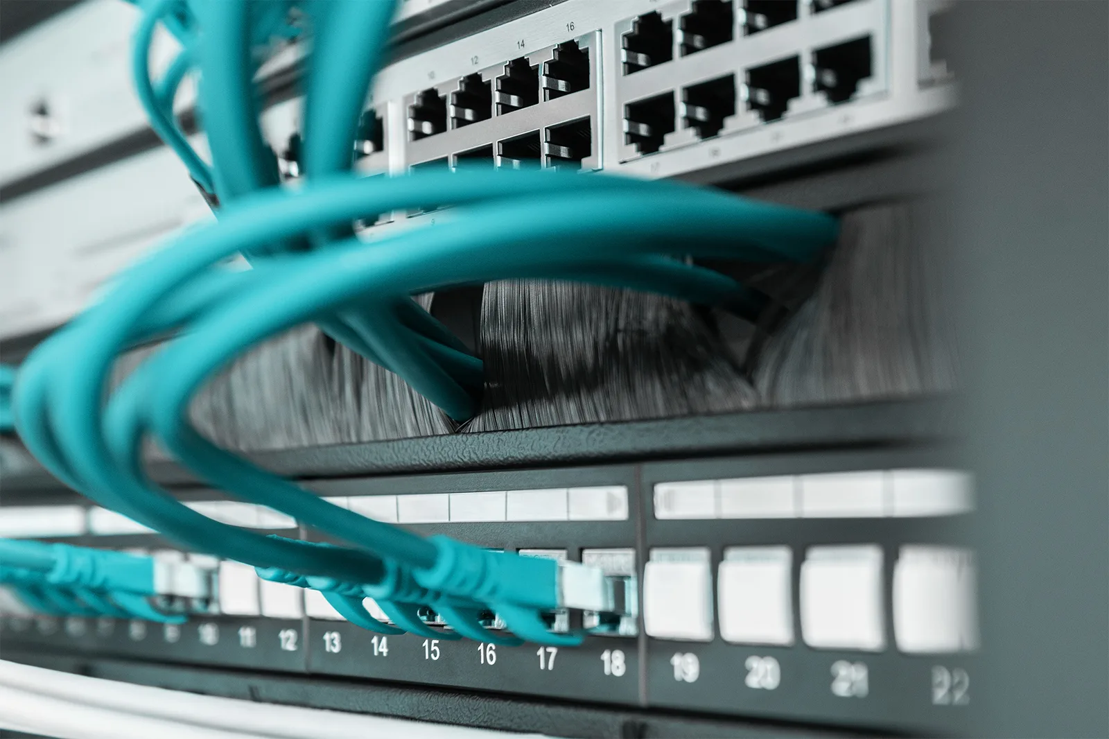 DIGITUS Kabelbürstenleiste für 483 mm (19)-Schränke - schwarz, Ansicht 3