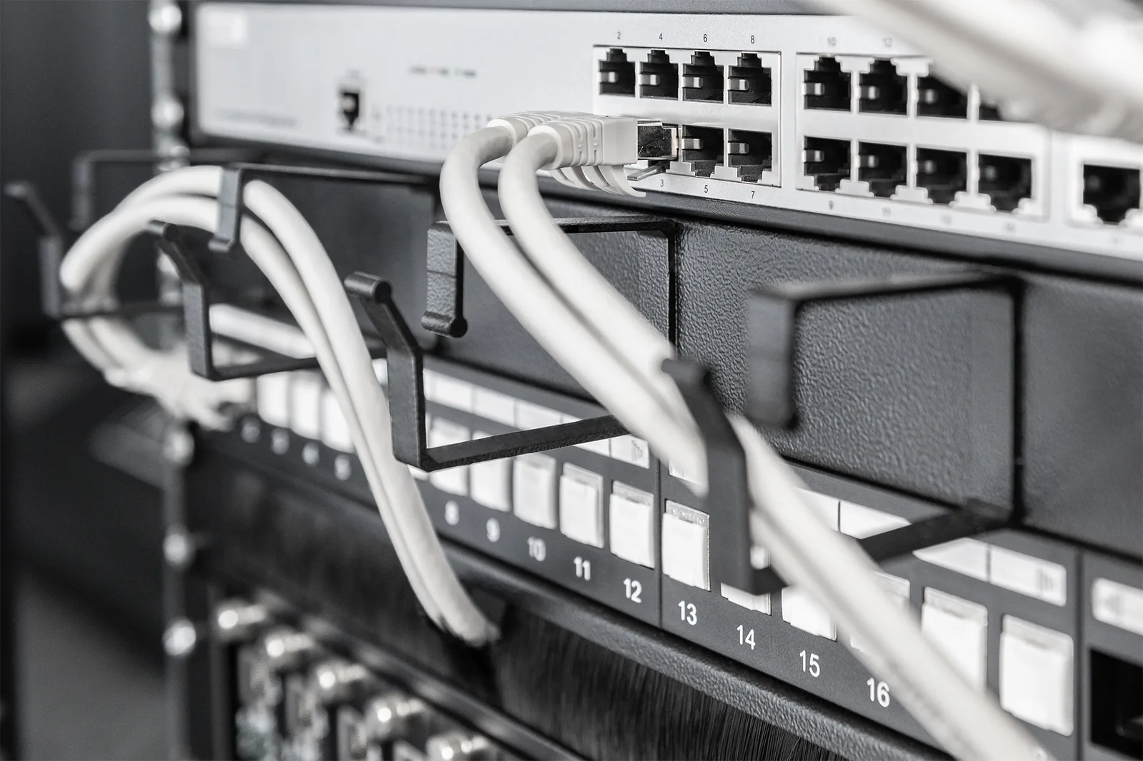 DIGITUS Kabelrangierpanel mit Kabelführungsbügeln für 483 mm (19)-Schränke, 1HE, Ansicht 4