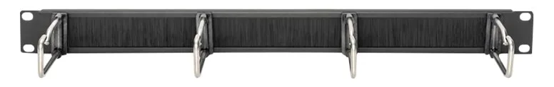 DIGITUS Kabelrangierpanel mit Stahlbügeln und Bürstenleiste für 482,6 mm (19)-Schränke, 1HE - schwarz, Ansicht 2