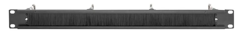 DIGITUS Kabelrangierpanel mit Stahlbügeln und Bürstenleiste für 482,6 mm (19)-Schränke, 1HE - schwarz, Ansicht 4