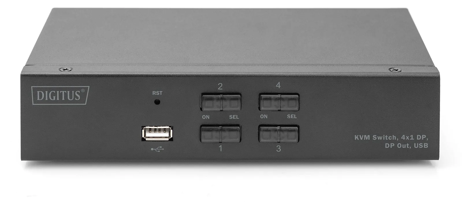 DIGITUS KVM Switch, 4x1  DP, DP Out,USB, Ansicht 3