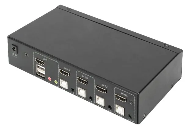 DIGITUS KVM-Switch, 4-Port, Single-Display, 4K, HDMI®, Ansicht 3