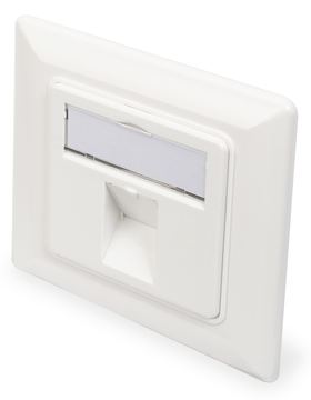 DIGITUS Leerdose für Keystone Module, Rahmen 80x80 mm + Zentralplatte 50x50 mm von LumaTech