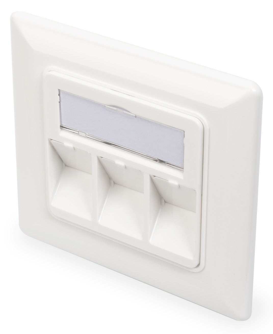 DIGITUS Leerdose für Keystone Module, Rahmen 80x80 mm + Zentralplatte 50x50 mm von LumaTech