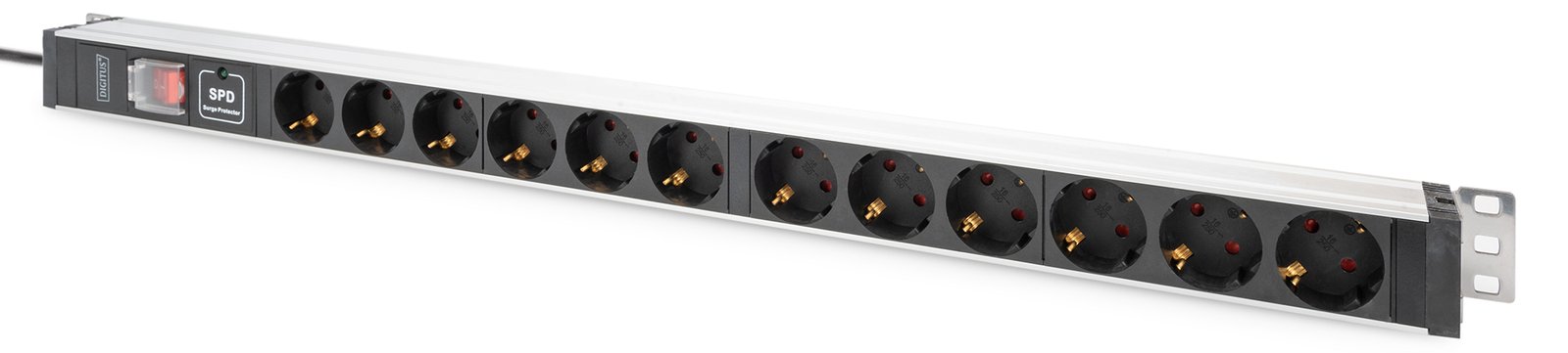 DIGITUS Stromverteilungseinheit (Rack - einbaufähig) - Wechselstrom 230 V - 3600 VA - 1-phasig