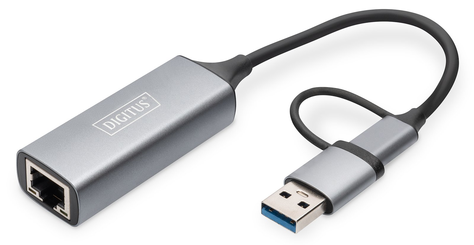 DIGITUS USB Type-C Gigabit Ethernet Adapter 2.5G, USB-C + USB A (USB3.1/3.0) von LumaTech