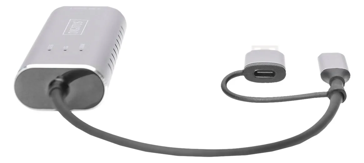 DIGITUS USB Type-C Gigabit Ethernet Adapter 2.5G, USB-C + USB A (USB3.1/3.0), Ansicht 5