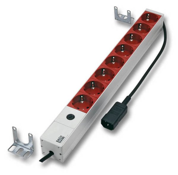 EFB Elektronik - Steckdosenleiste (Rack - einbaufähig) - Eingabe, Eingang Stromversorgung - Ausgangsanschlüsse: 8 von LumaTech