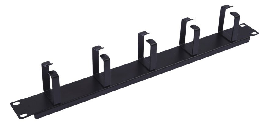Equip 19 Kabelmanagement 5xMetallringe Plastik 1U RAL9005 von LumaTech