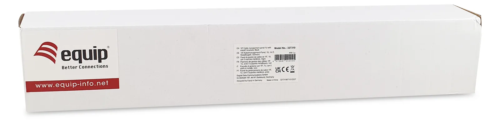 Equip 19 Kabelmanagement 5xMetallringe Plastik 1U RAL9005, Ansicht 3