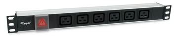 Equip 19 Steckdosenleiste IEC C20->6xIEC C19+Switch Alu. - Steckdosenleiste von LumaTech