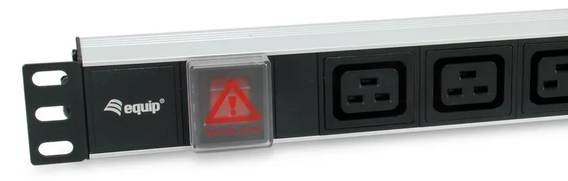 Equip 19 Steckdosenleiste IEC C20->6xIEC C19+Switch Alu. - Steckdosenleiste, Ansicht 3