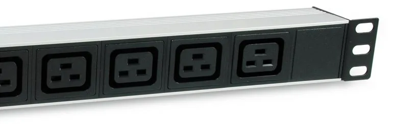 Equip 19 Steckdosenleiste IEC C20->6xIEC C19+Switch Alu. - Steckdosenleiste, Ansicht 4