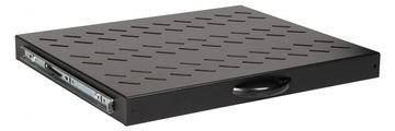 Equip EZVS-19-1-60-B - Rack-Schieberegal - 600 mm tief - Schrankmontage - Schwarz - 1U - 48.3 cm (19) von LumaTech