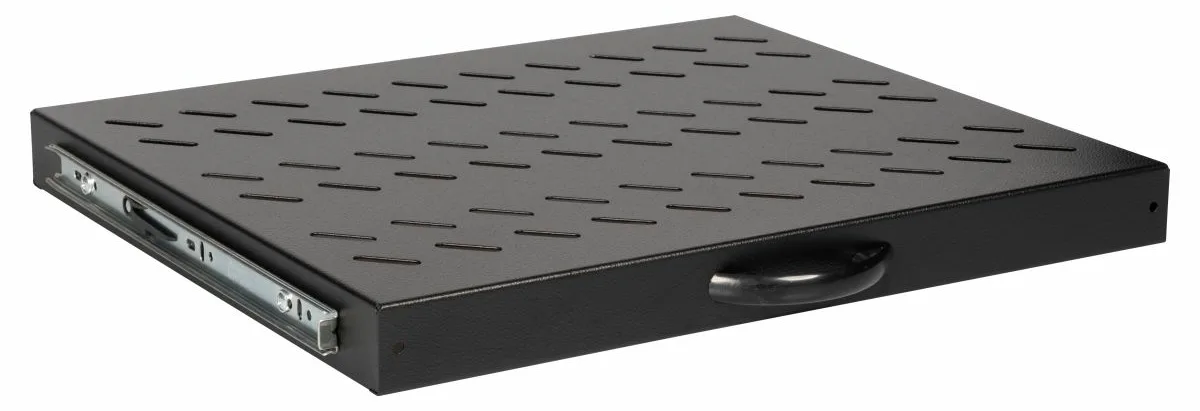 Equip EZVS-19-1-60-B - Rack-Schieberegal - 600 mm tief - Schrankmontage - Schwarz - 1U - 48.3 cm (19), Ansicht 2