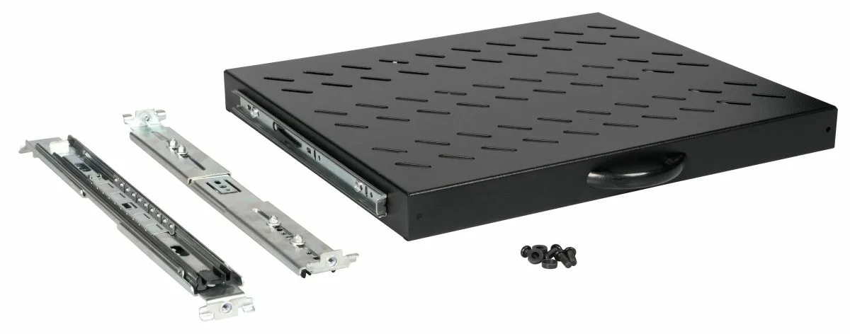 Equip EZVS-19-1-60-B - Rack-Schieberegal - 600 mm tief - Schrankmontage - Schwarz - 1U - 48.3 cm (19), Ansicht 3