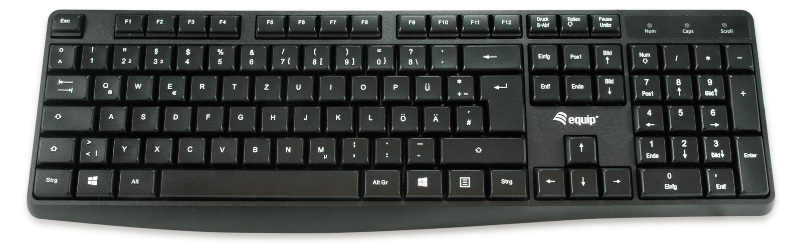 Equip Kabelgebundene USB Tastatur - Volle Größe (100%) - Kabelgebunden - USB - Schwarz - TL: Portugiesisch, QWERTY