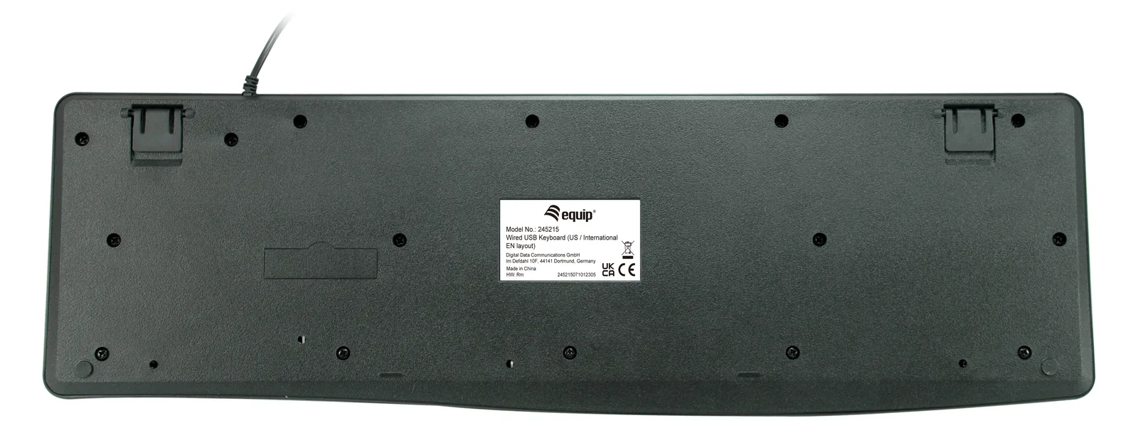 Equip Kabelgebundene USB Tastatur - Volle Größe (100%) - Kabelgebunden - USB -Schwarz - TL: US, QWERTY, Ansicht 2