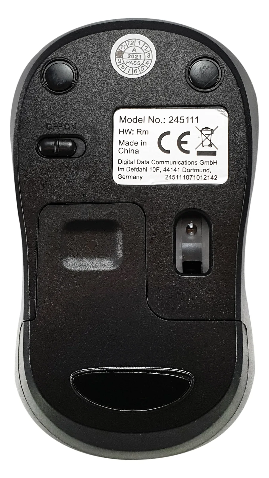 Equip Kabellose komfort-maus - Beidhändig - Optisch - RF Wireless - Schwarz, Ansicht 2