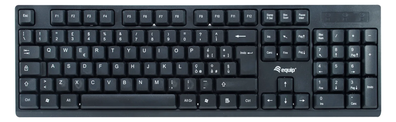 Equip Kabelloses Tastatur und Mausset - Kabellos - RF Wireless - Schwarz - Maus enthalten - TL: Italienisch, QWERTY, Ansicht 3