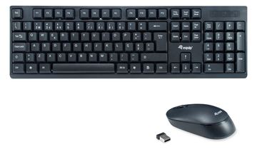 Equip Kabelloses Tastatur und Mausset - Kabellos - RF Wireless - Schwarz - Maus enthalten - TL: Portugiesisch, QWERTY von LumaTech