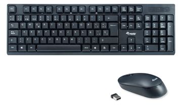 Equip Kabelloses Tastatur und Mausset - Kabellos - RF Wireless - Schwarz - Maus enthalten - TL: Spanisch, QWERTY von LumaTech
