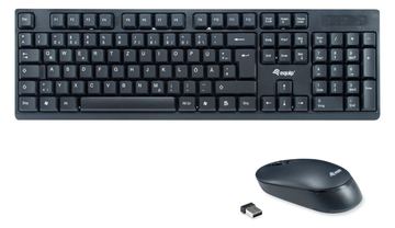 Equip Kabelloses Tastatur- und Mausset - Volle Größe (100%) - RF Wireless - Schwarz - TL: Deutsch, QWERTZ von LumaTech
