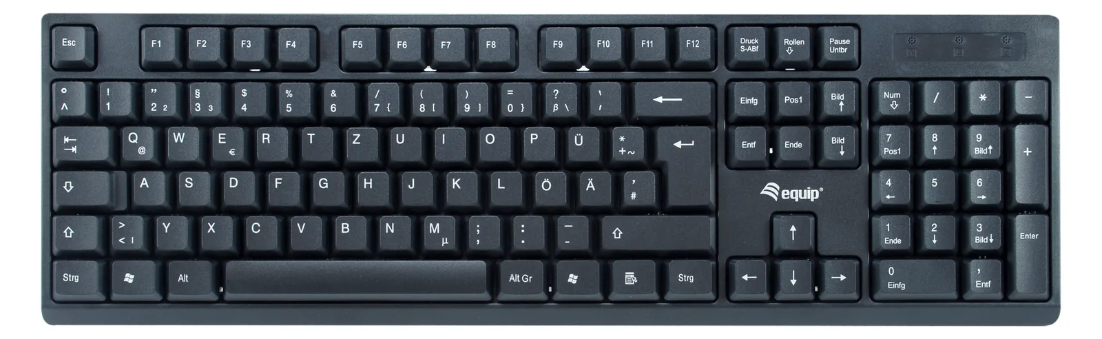 Equip Kabelloses Tastatur- und Mausset - Volle Größe (100%) - RF Wireless - Schwarz - TL: Deutsch, QWERTZ, Ansicht 3