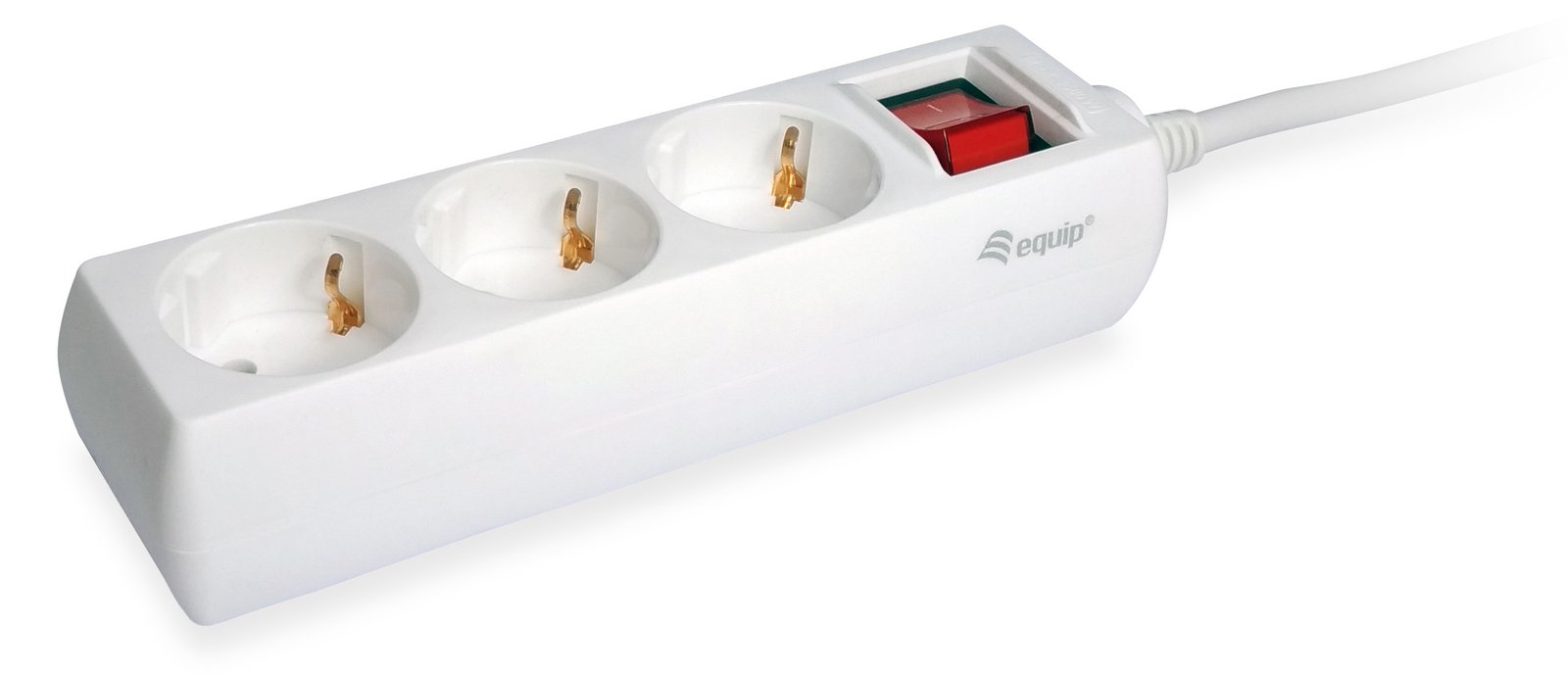 Equip Life - Version 1 - Steckdosenleiste - Ein/Aus - Wechselstrom 250 V - 3500 Watt - Typ F - Ausgangsanschlüsse: 3